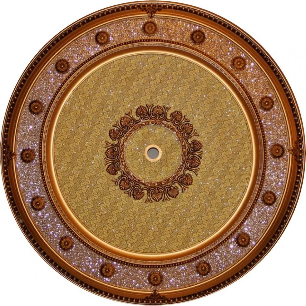 110 cm Yuvarlak Osmanli Saray Tavan Sf-399 Avize Gobegi Patina-Eskitme Altin Varakli 3D